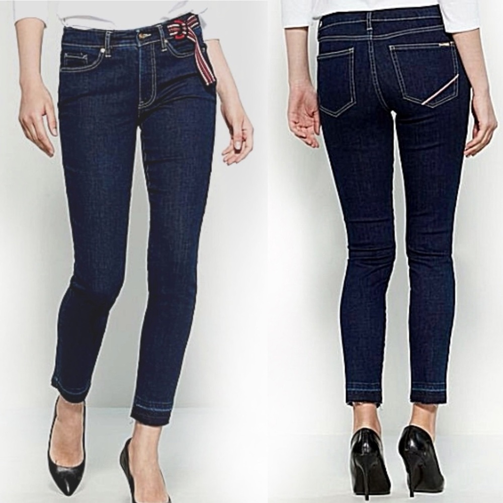 Tommy Hilfiger Tribeca Skinny Capri blue denim jean sz 10